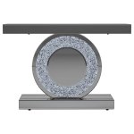 Bergenia Mirrored Entryway Sofa Console Table Silver