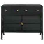 Sadler 2-drawer Metal Accent Storage Cabinet Matte Black