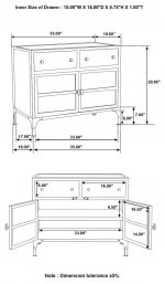 Sadler 2-drawer Metal Accent Storage Cabinet Matte Black