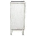 Moody 2-door Accent Cabinet with Carved Door Antique White