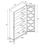 Mckellen 2-door Wood Trellis Tall Cabinet Distressed White