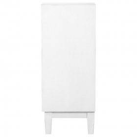 Gambon 2-door Wood Honeycomb Pattern Accent Cabinet White