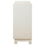 Voula 4-door Wood Accent Storage Cabinet White and Gold