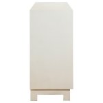 Voula 4-door Wood Accent Storage Cabinet White and Gold