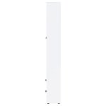 Hawthorne 4-shelf Glass Door Tall Cabinet with Drawers White