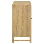 Zamora 3-door Wood Accent Cabinet with Woven Cane Natural