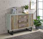 Abelardo 3-drawer Engineered Wood Cabinet Weathered Oak