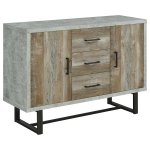 Abelardo 3-drawer Engineered Wood Cabinet Weathered Oak