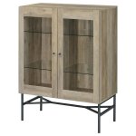 Bonilla 2-door Engineered Wood Cabinet Distressed Pine