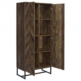 Carolyn 2-door Engineered Wood Accent Cabinet Rustic Oak