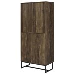 Carolyn 2-door Engineered Wood Accent Cabinet Rustic Oak