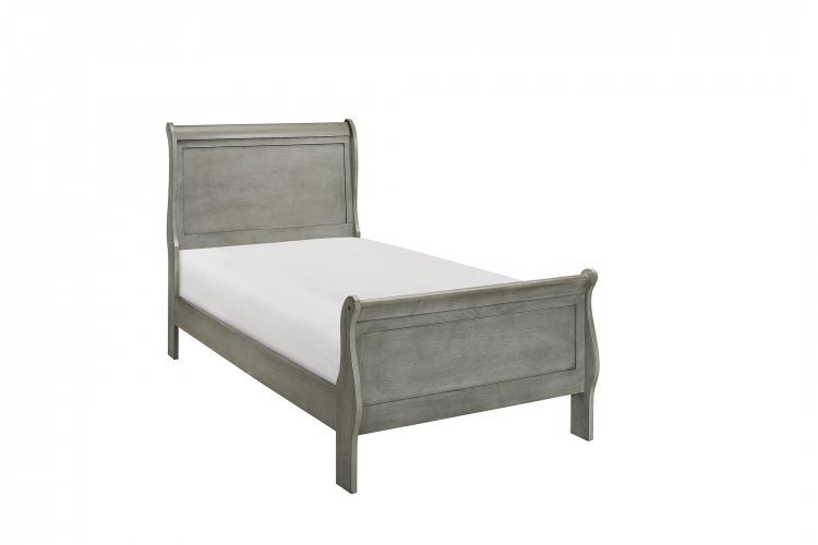 B3550 Grey Louis Philippe Twin Bed