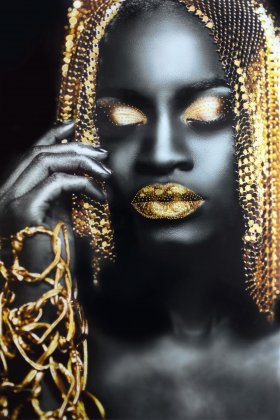Woman Gold Hair